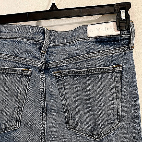 RE/DONE Originals Mid 90s Blue Wash High Rise Ankle Crop Stretch Jeans Plus 32 - Picture 12 of 16